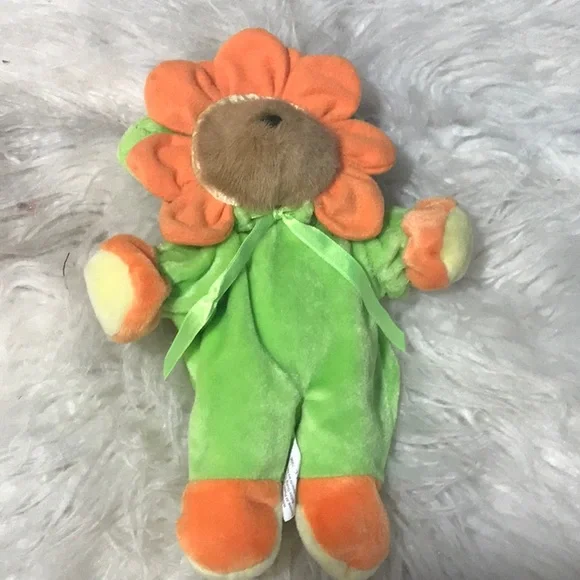 Vintage 1998 plush bear sunflower outfit 10 inches - Picture 2 of 6
